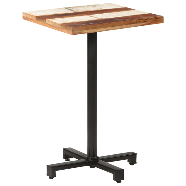 Quadratischer Bistrotisch Altholz 50x50 cm