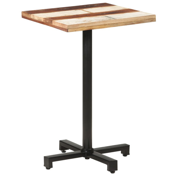 Quadratischer Bistrotisch Altholz 50x50 cm