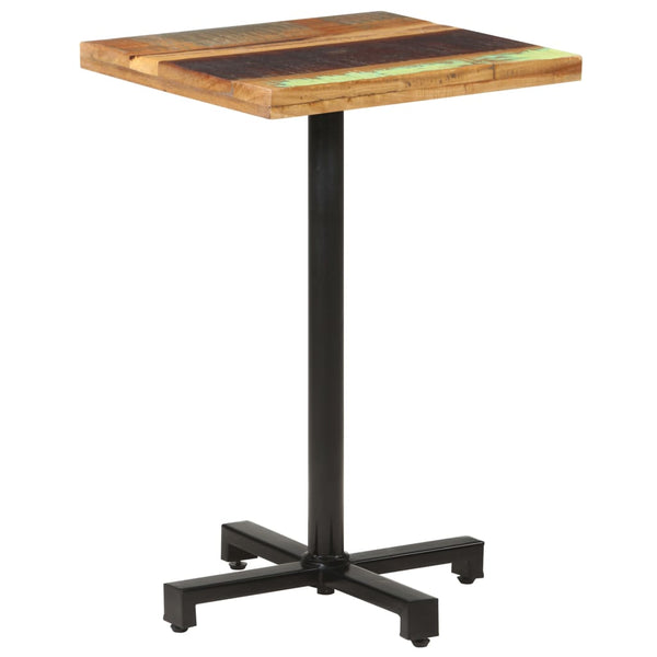 Quadratischer Bistrotisch Altholz 50x50 cm