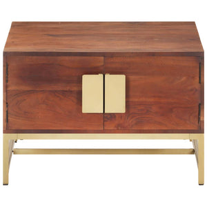 Couchtisch Akazie Massivholz 67x67 Honigbraun