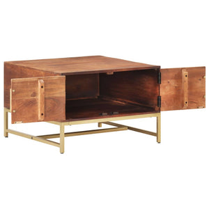 Couchtisch Akazie Massivholz 67x67 Honigbraun
