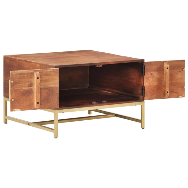 Couchtisch Akazie Massivholz 67x67 Honigbraun