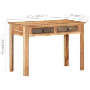Schreibtisch aus recyceltem Massivholz 110x50 cm