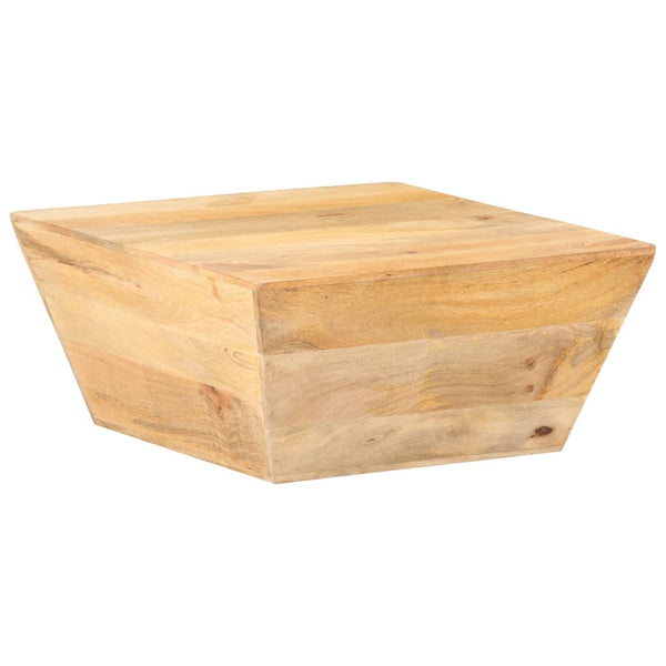Couchtisch V-Form Mango Massivholz 66x66 cm