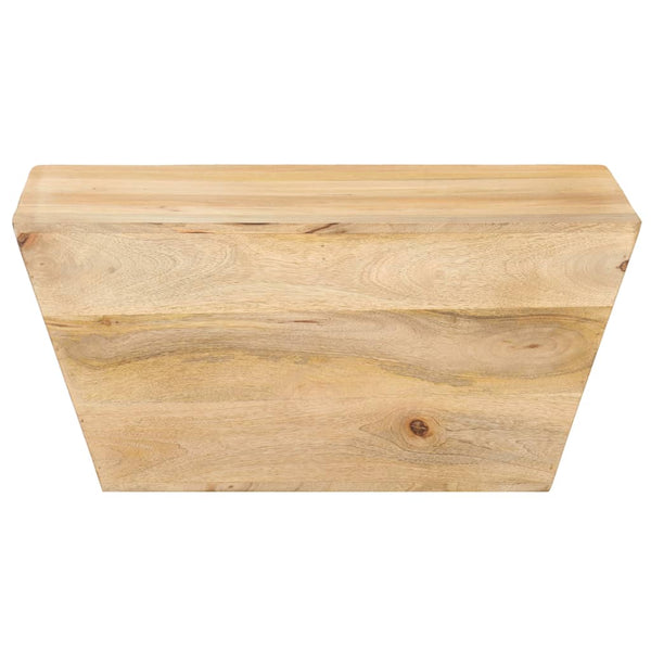 Couchtisch V-Form Mango Massivholz 66x66 cm