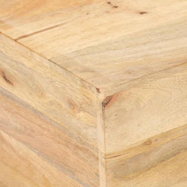 Couchtisch V-Form Mango Massivholz 66x66 cm