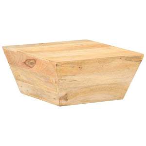 Couchtisch V-Form Mango Massivholz 66x66 cm