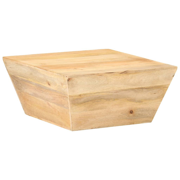 Couchtisch V-Form Mango Massivholz 66x66 cm