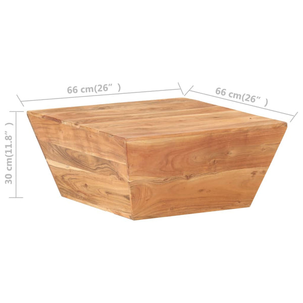 Massivholz Couchtisch Akazie 66x66 cm