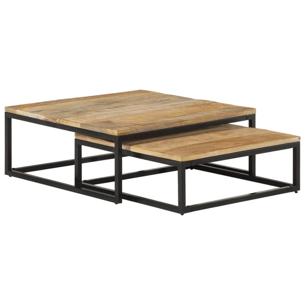 Massivholz Satztische, 2er-Set