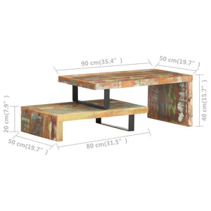 2-teiliges Couchtisch Set Altholz