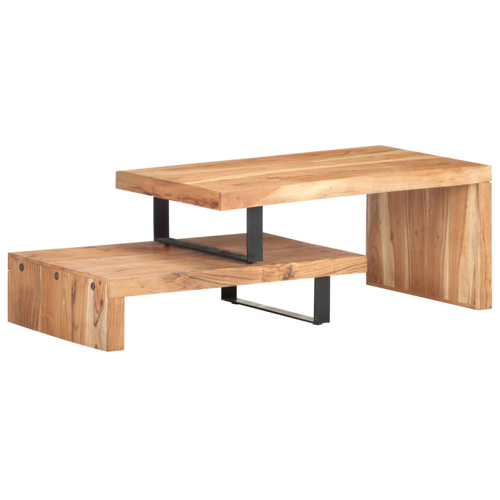 2er Couchtisch Set Akazie Massivholz