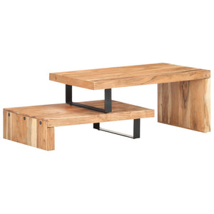 2er Couchtisch Set Akazie Massivholz