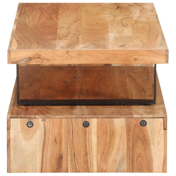 2er Couchtisch Set Akazie Massivholz