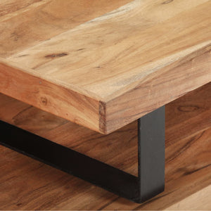 2er Couchtisch Set Akazie Massivholz