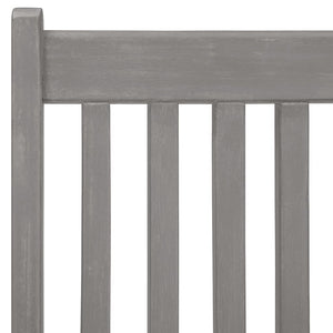 Verstellbare Gartenstühle 3 Stk. Grau Massivholz Akazie