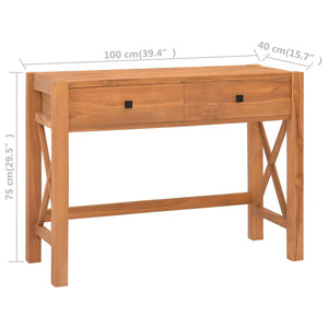 Teak Schreibtisch mit 2 Schubladen