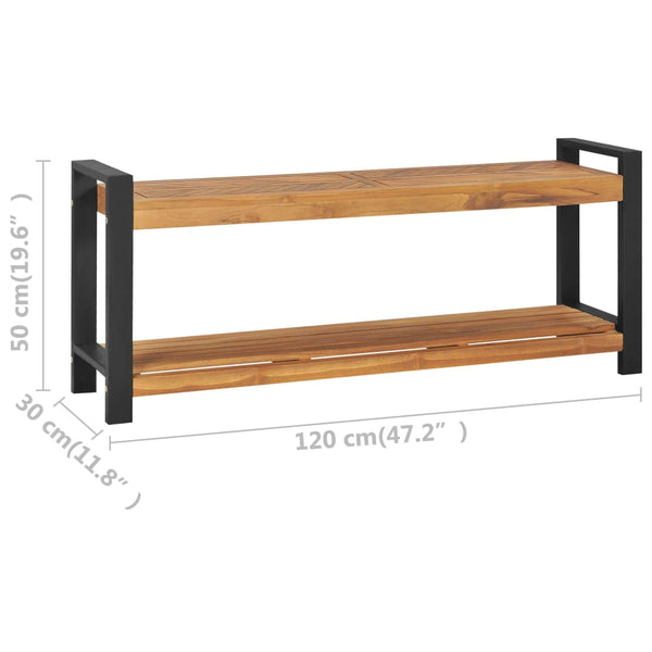 Massivholz Teak Sitzbank 120 cm