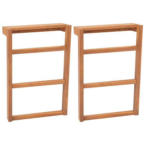 Massivholz Teak Handtuchhalter 2er Set