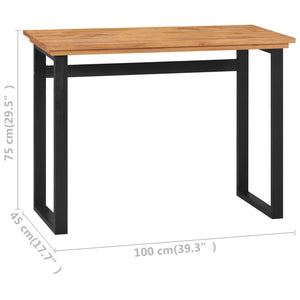 Massivholz Teak Schreibtisch 100x45 cm