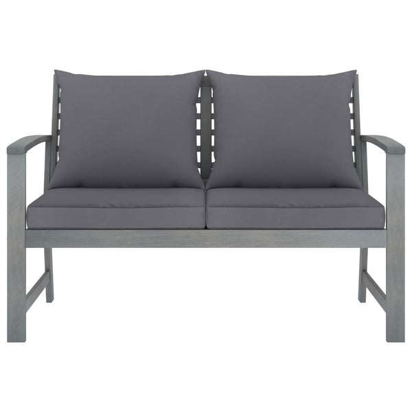 4-tlg. Garten-Lounge-Set mit Auflagen Massivholz Akazie