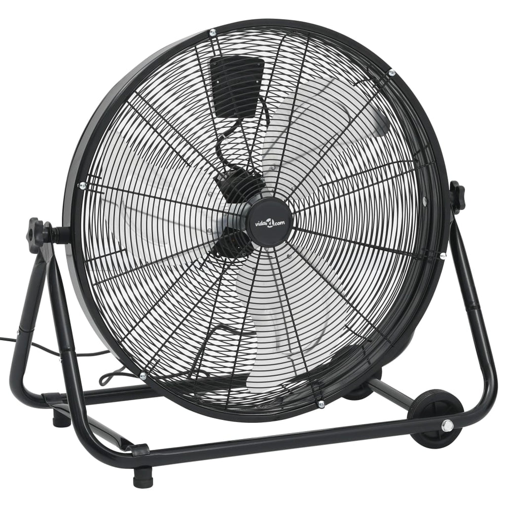vidaXL Drum Fan Industrial 60 cm 172.5 W Black