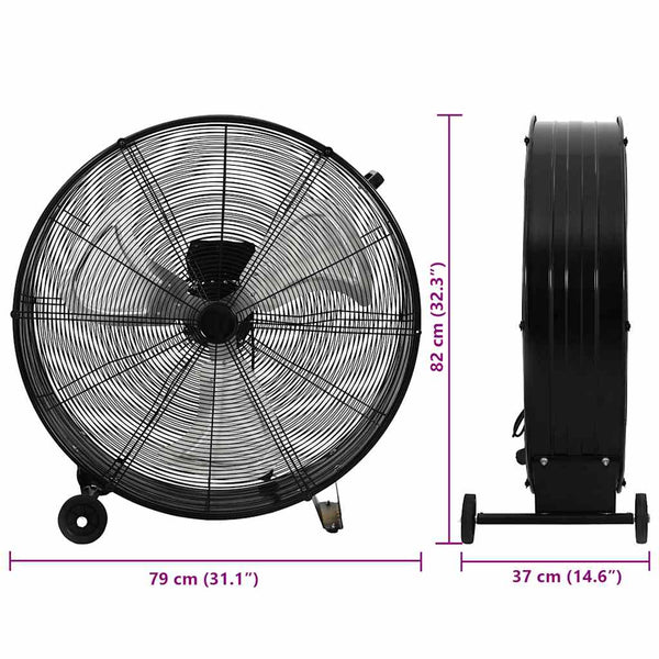 Industrie Trommelventilator 77cm Schwarz