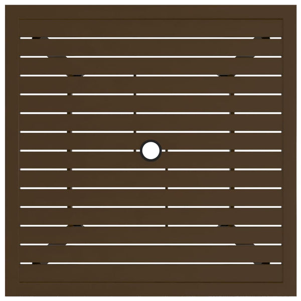 Gartentisch Braun 81,5x81,5x72 cm Stahl