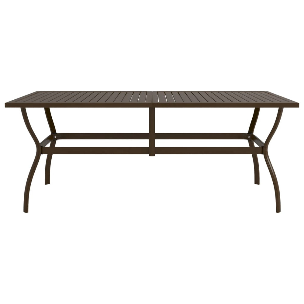 Gartentisch Braun 190x80x72 cm Stahl