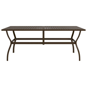 Gartentisch Braun 190x80x72 cm Stahl