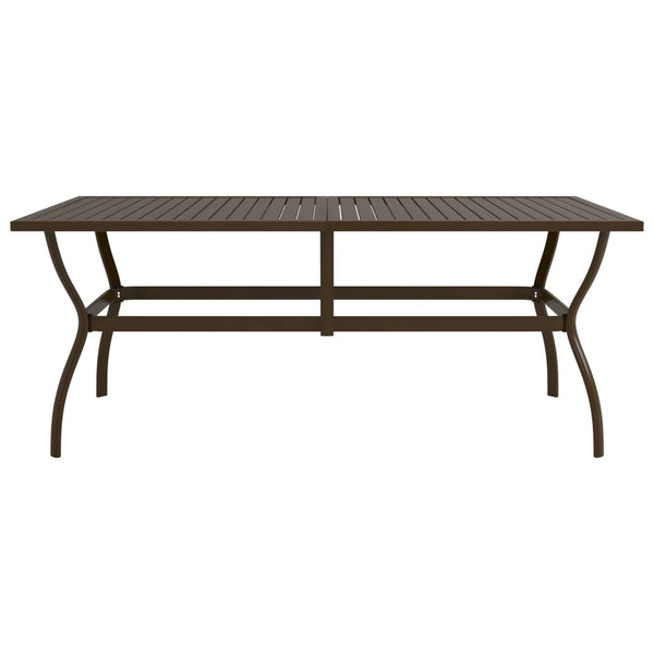 Gartentisch Braun 190x80x72 cm Stahl