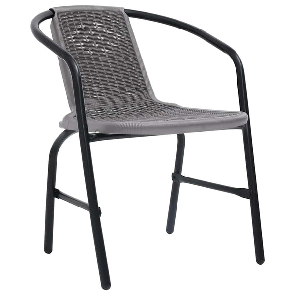 Gartenstühle 2 Stk. Kunststoff Rattan-Optik und Stahl 110 kg