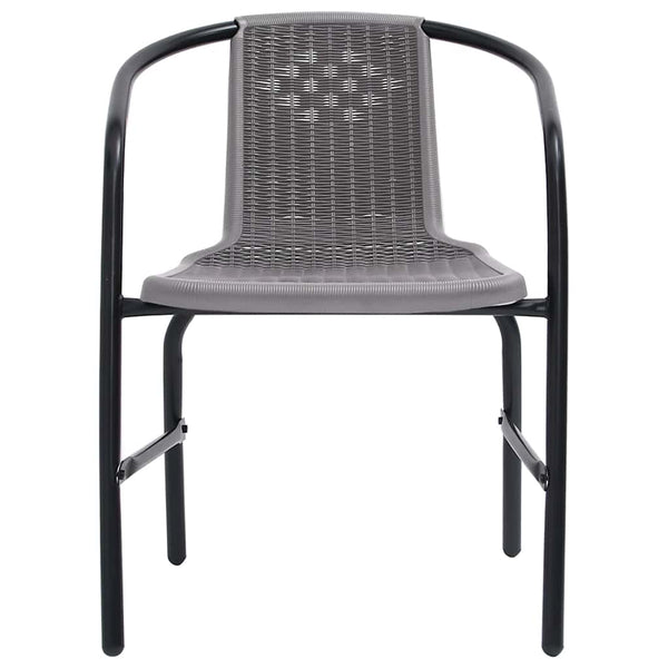 Gartenstühle 2 Stk. Kunststoff Rattan-Optik und Stahl 110 kg