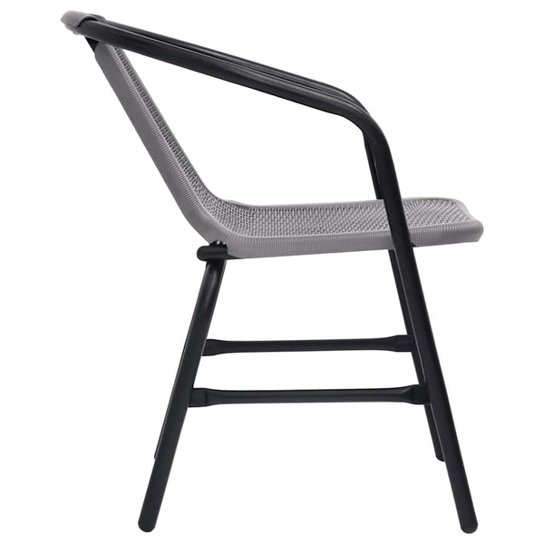Gartenstühle 2 Stk. Kunststoff Rattan-Optik und Stahl 110 kg