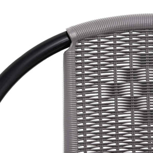 Gartenstühle 2 Stk. Kunststoff Rattan-Optik und Stahl 110 kg