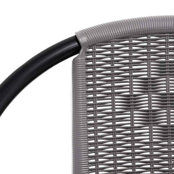 Gartenstühle 2 Stk. Kunststoff Rattan-Optik und Stahl 110 kg