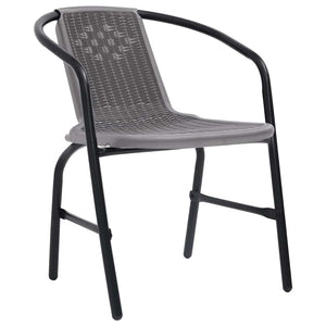 Gartenstühle 4 Stk. Kunststoff Rattan-Optik und Stahl 110 kg