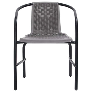 Gartenstühle 4 Stk. Kunststoff Rattan-Optik und Stahl 110 kg