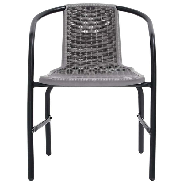 Gartenstühle 4 Stk. Kunststoff Rattan-Optik und Stahl 110 kg