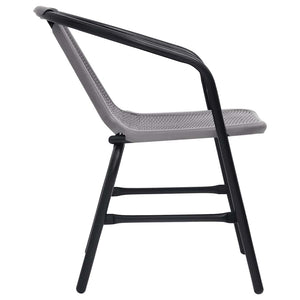 Gartenstühle 4 Stk. Kunststoff Rattan-Optik und Stahl 110 kg