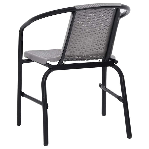 Gartenstühle 4 Stk. Kunststoff Rattan-Optik und Stahl 110 kg