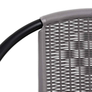 Gartenstühle 4 Stk. Kunststoff Rattan-Optik und Stahl 110 kg