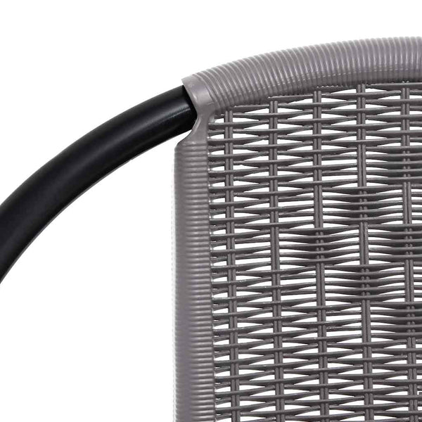 Gartenstühle 4 Stk. Kunststoff Rattan-Optik und Stahl 110 kg