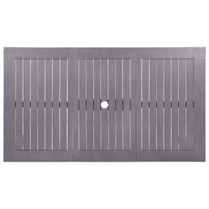 Gartentisch Grau 140x80x74 cm Massivholz Akazie