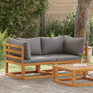 Modular-Ecksofas 2 Stk. mit Auflagen Dunkelgrau