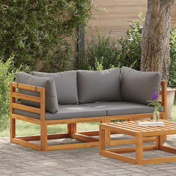 Modular-Ecksofas 2 Stk. mit Auflagen Dunkelgrau