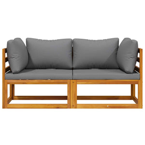 Modular-Ecksofas 2 Stk. mit Auflagen Dunkelgrau