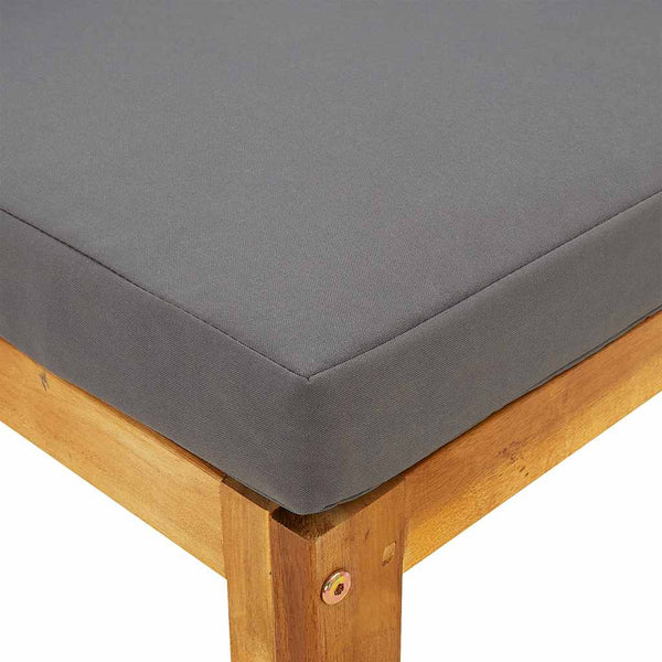 3-tlg. Garten-Lounge-Set mit Kissen Massivholz Akazie