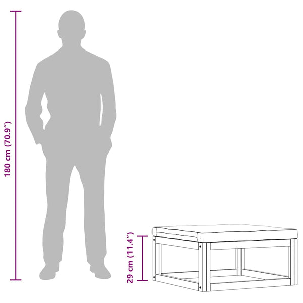3-tlg. Garten-Lounge-Set mit Kissen Massivholz Akazie