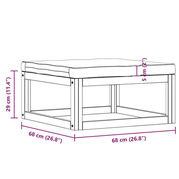 3-tlg. Garten-Lounge-Set mit Kissen Massivholz Akazie